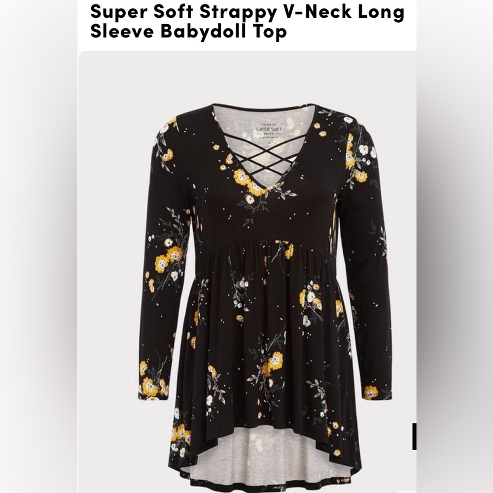Torrid Super Soft High-Lo Strappy Babydoll Tunic